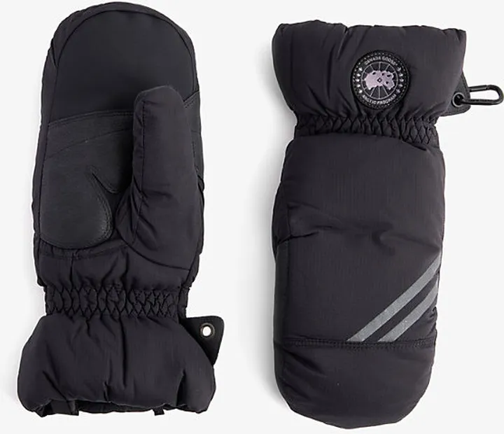 Womens Black - Noir Hybridge Quilted Shell-down Gloves