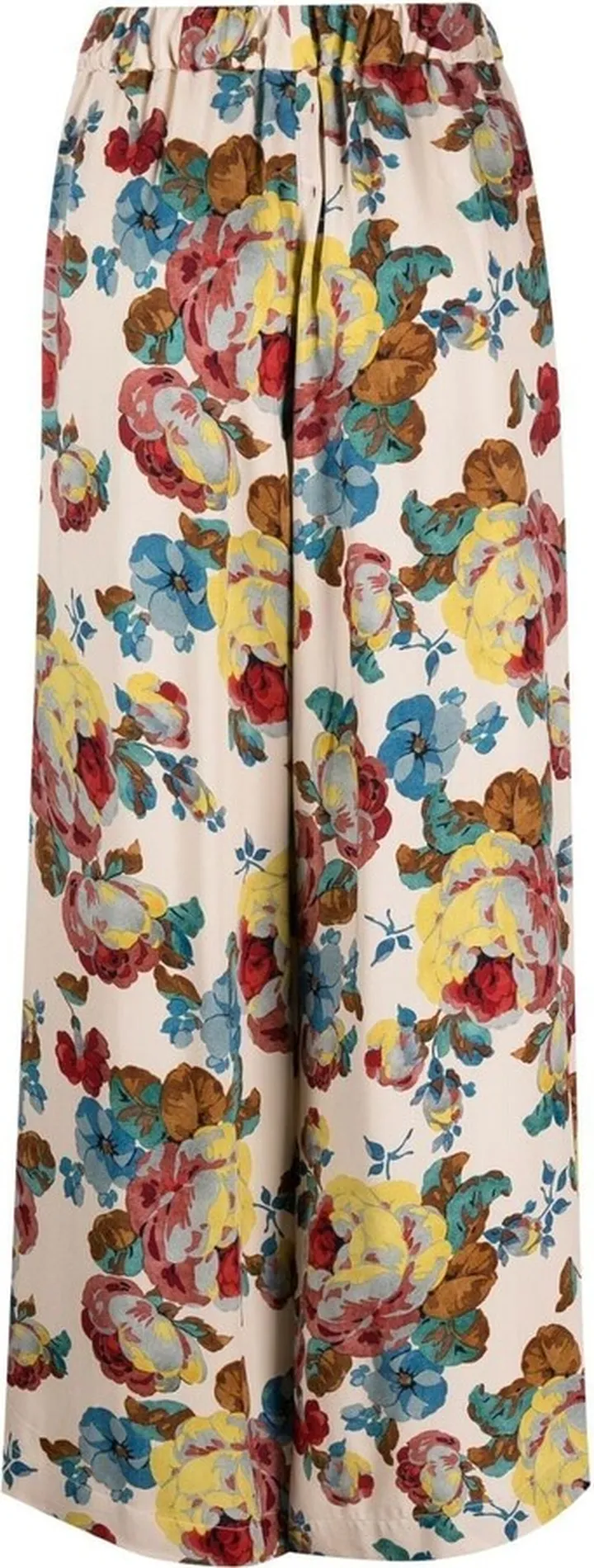 Floral-Print Cropped Trousers