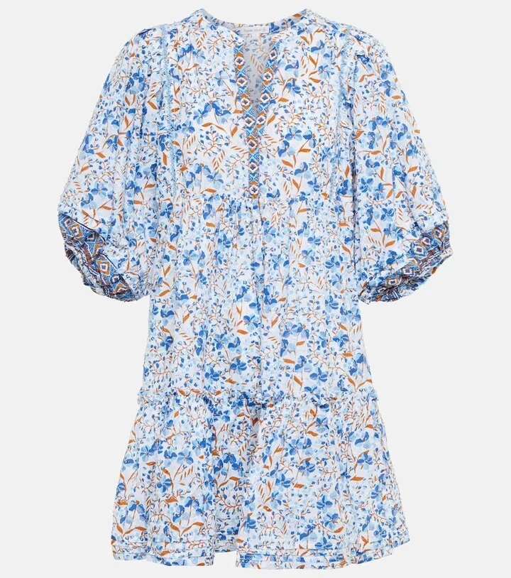 Aria floral cotton minidress