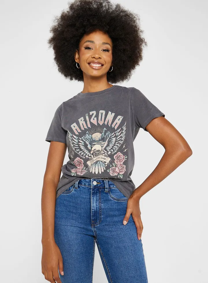 Crew Neck Graphic T-Shirt