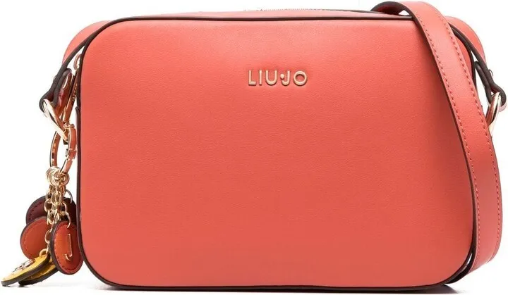 Logo Lettering Faux-Leather Shoulder Bag
