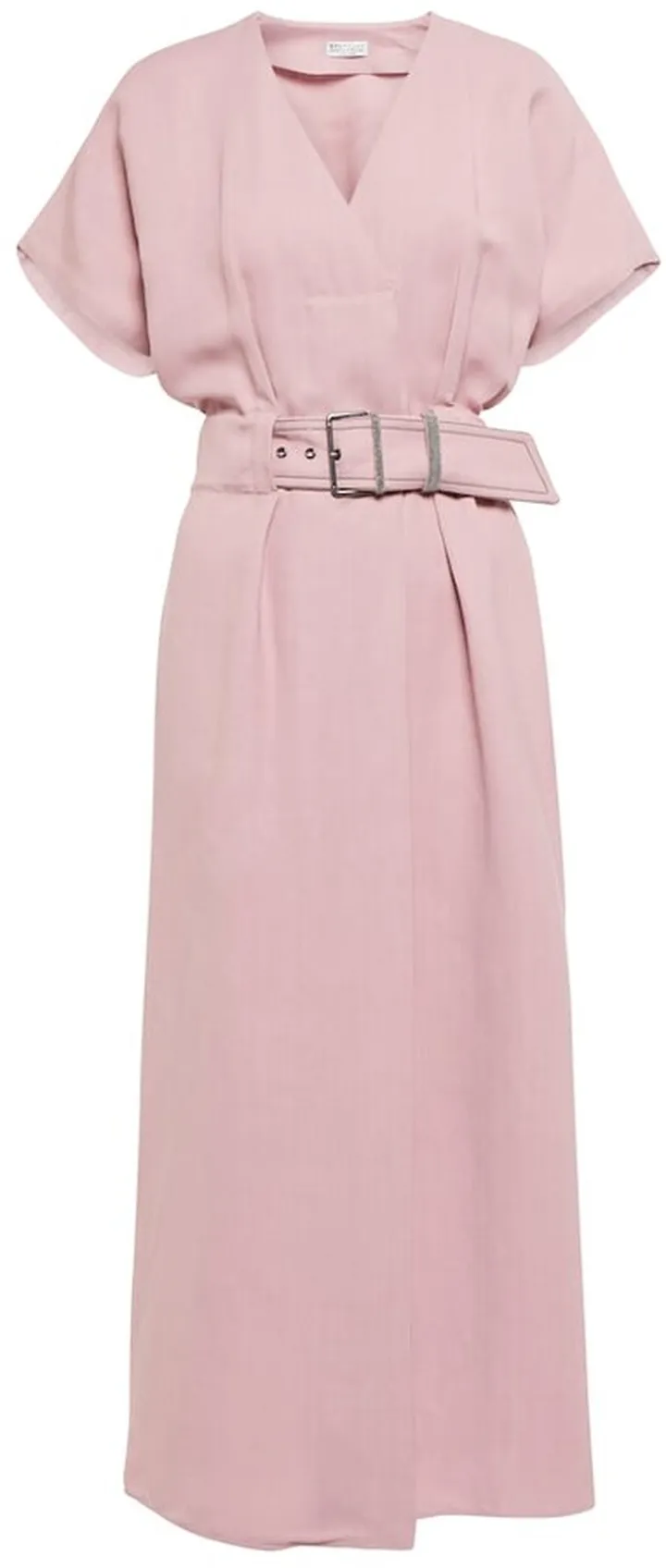 Embellished belted midi dress