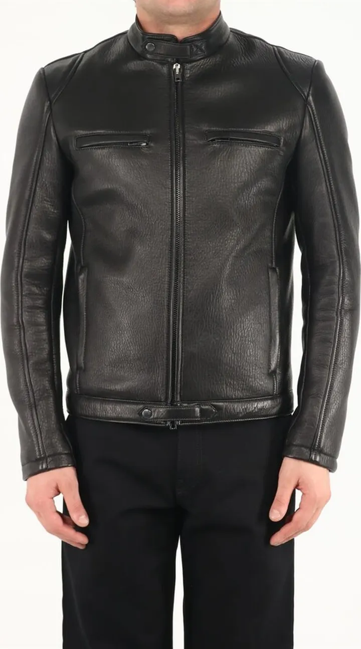 Black Leather Biker Jacket
