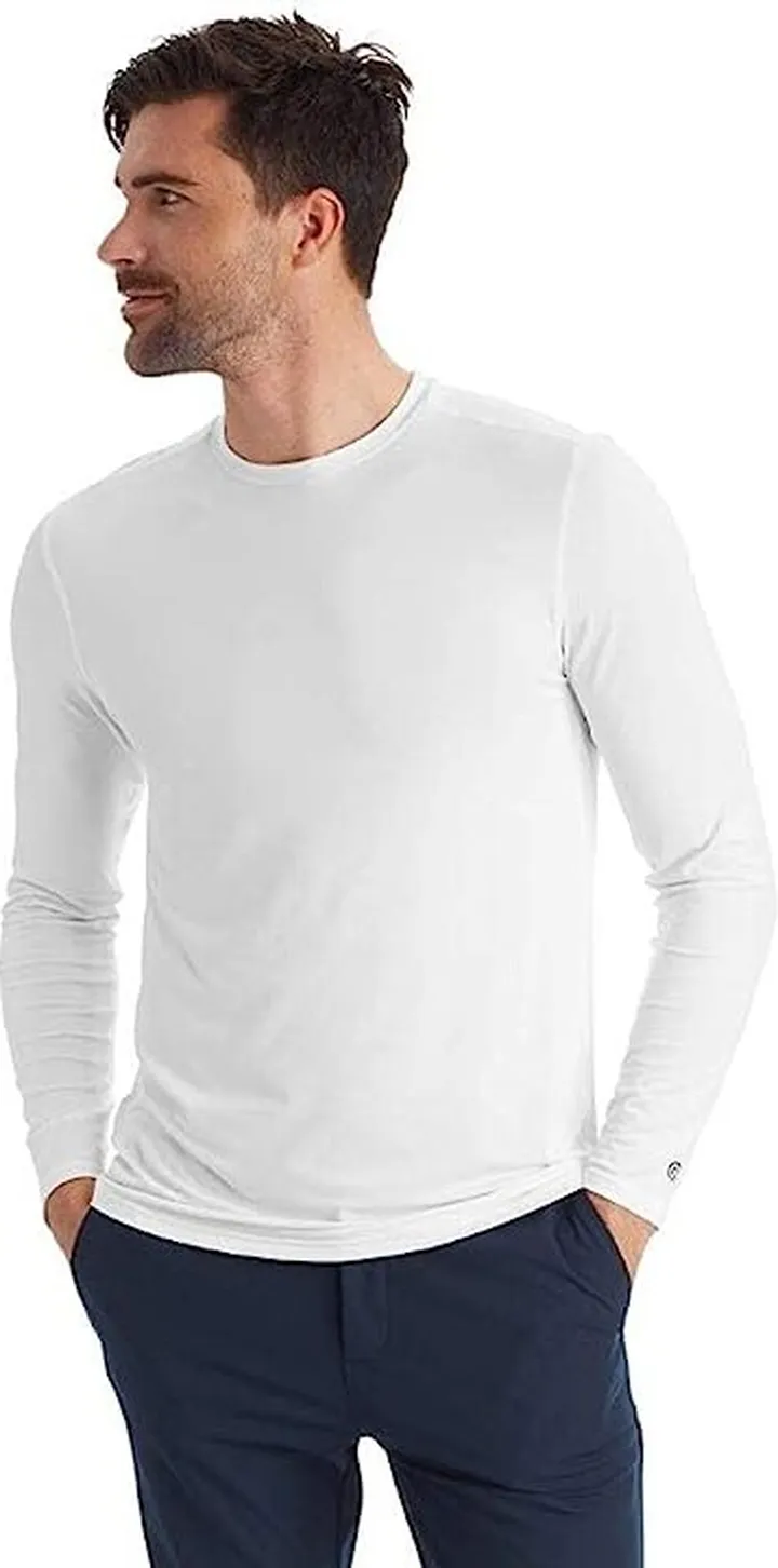 C9 Champion Men's Long Sleeve Tech Tee (True White) Men's T Shirt