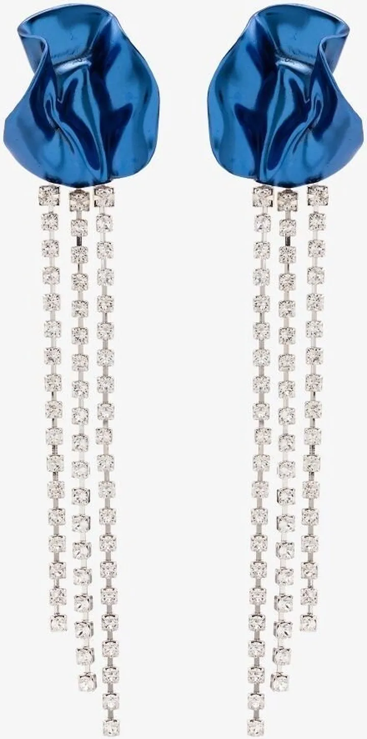 Blue Georgia Crystal Drop Earrings