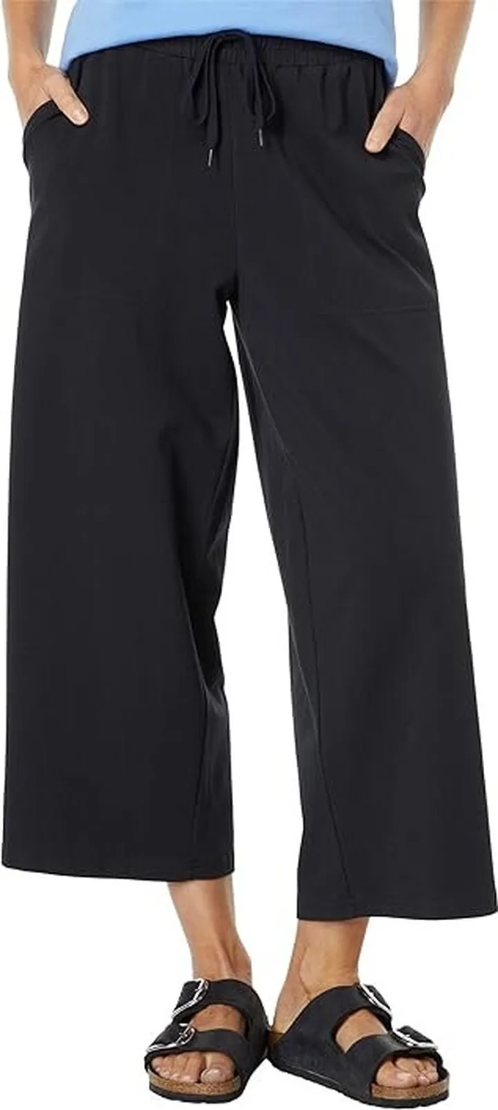 Life is Good Solid Crusher-Flex Crop Pants (Jet Black) Women's Casual Pants