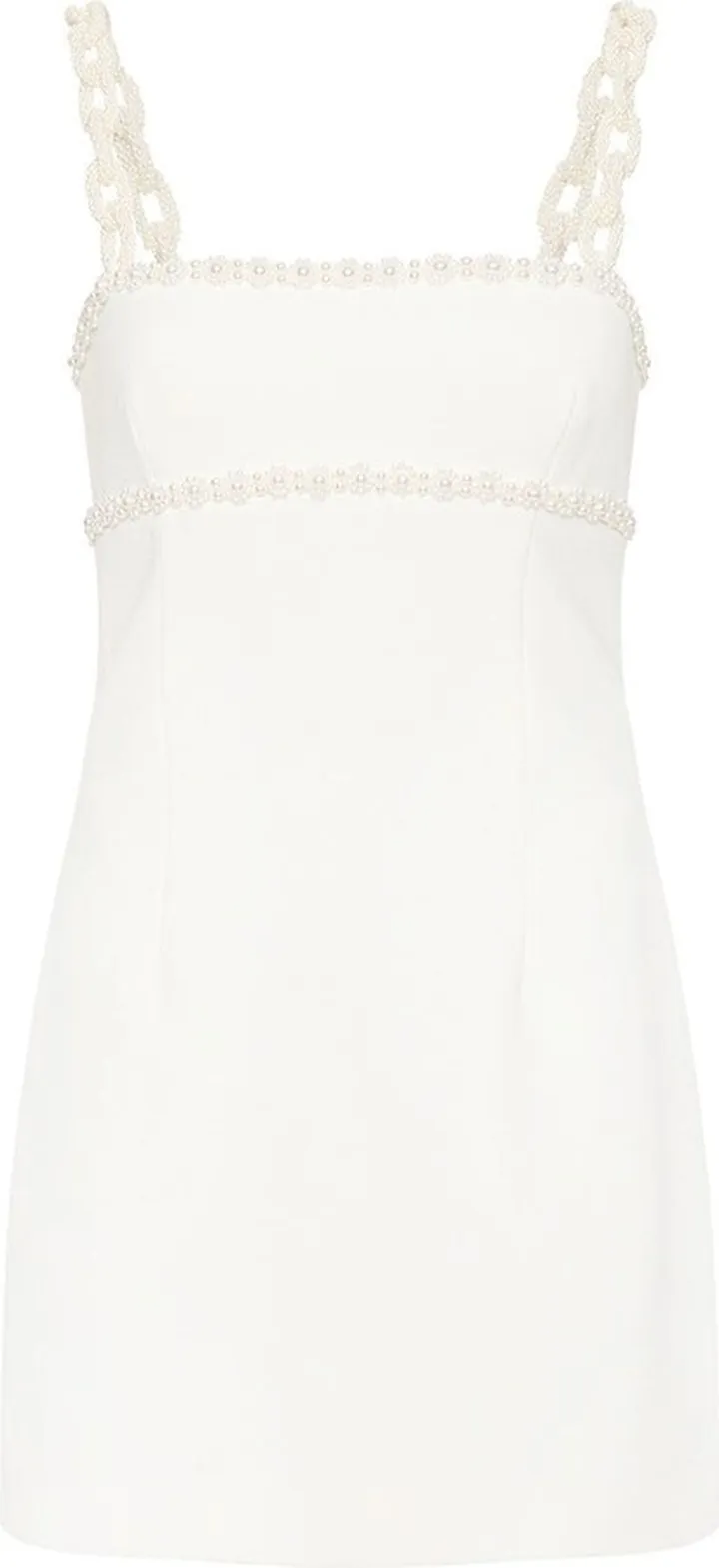 Perle square-neck mini dress