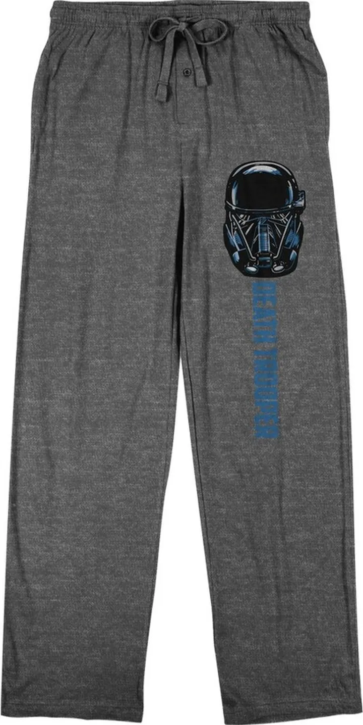 Star Wars Rogue One Death Trooper Helmet Men’s Graphite Heather Sleep Pajama Pants-Large