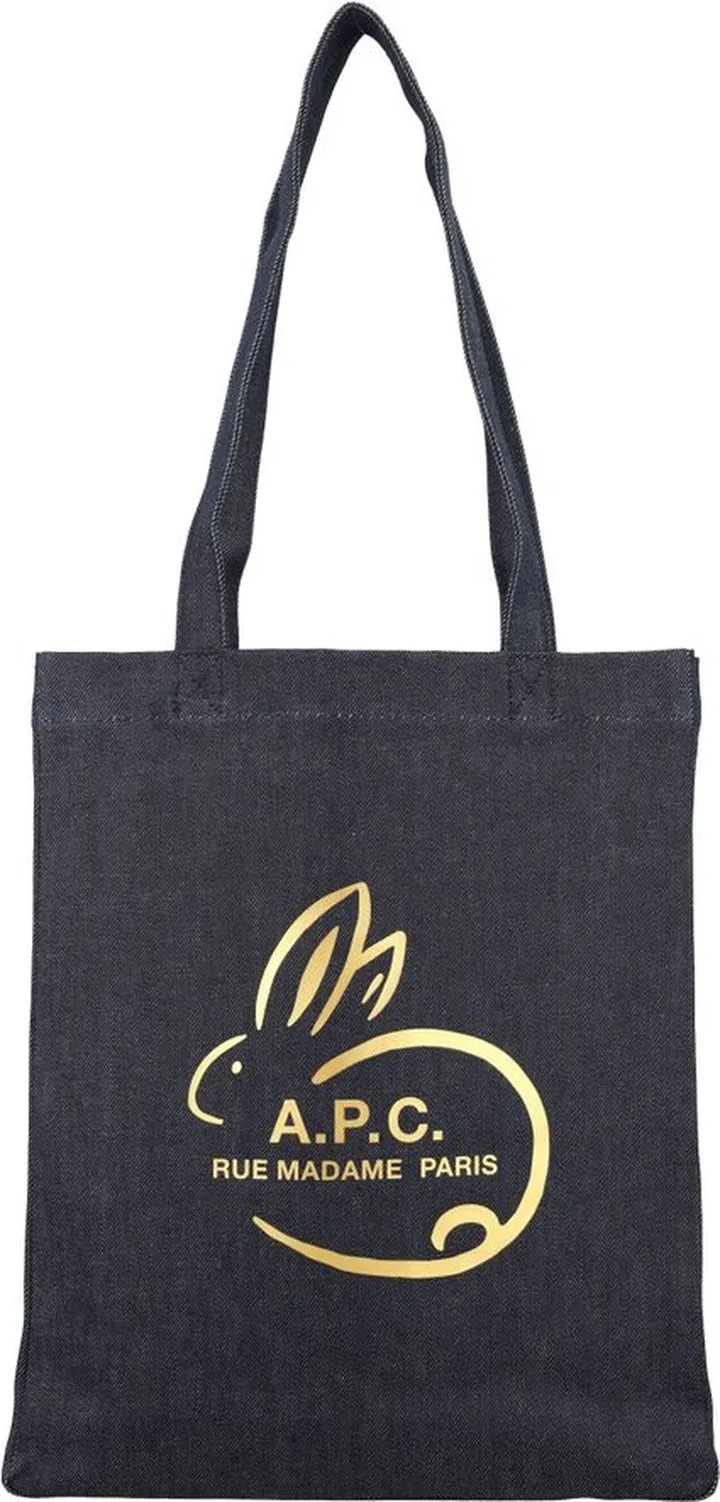 A.P.C. Logo Printed Tote Bag