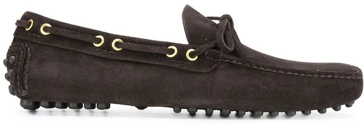 Laced Suede Loafers