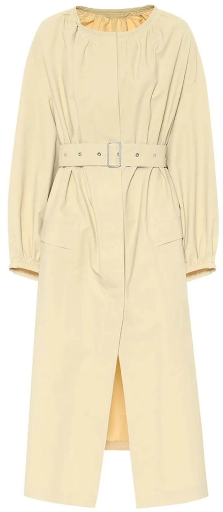 Belted cotton coat