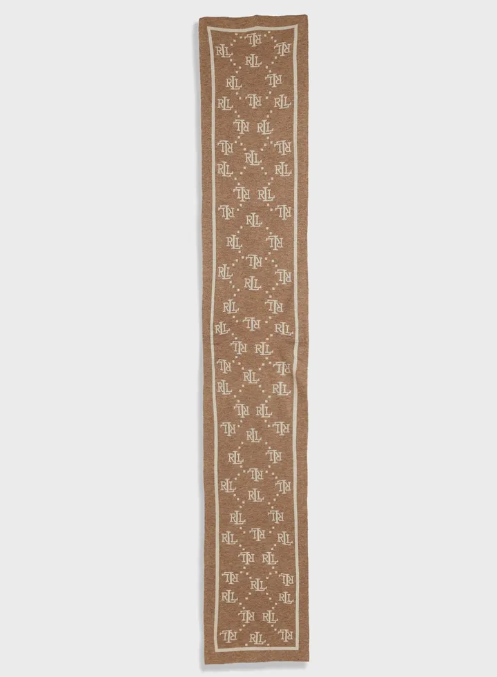 Logo Detailed Scarf