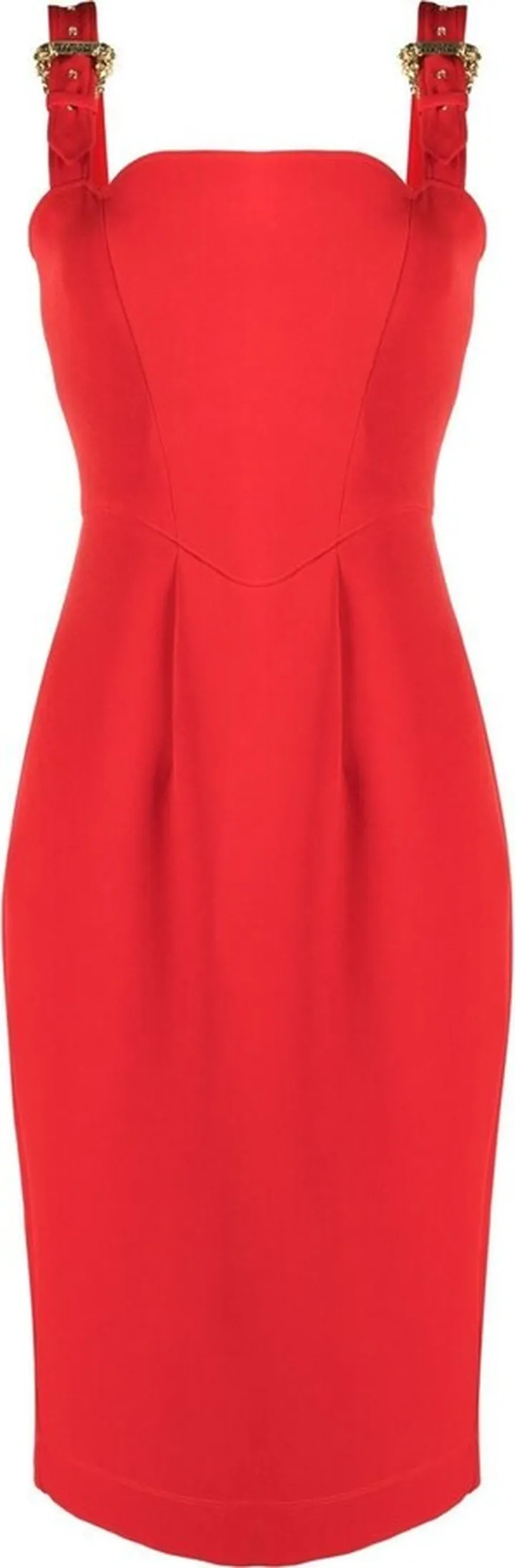 Buckle-Strap Midi Dress