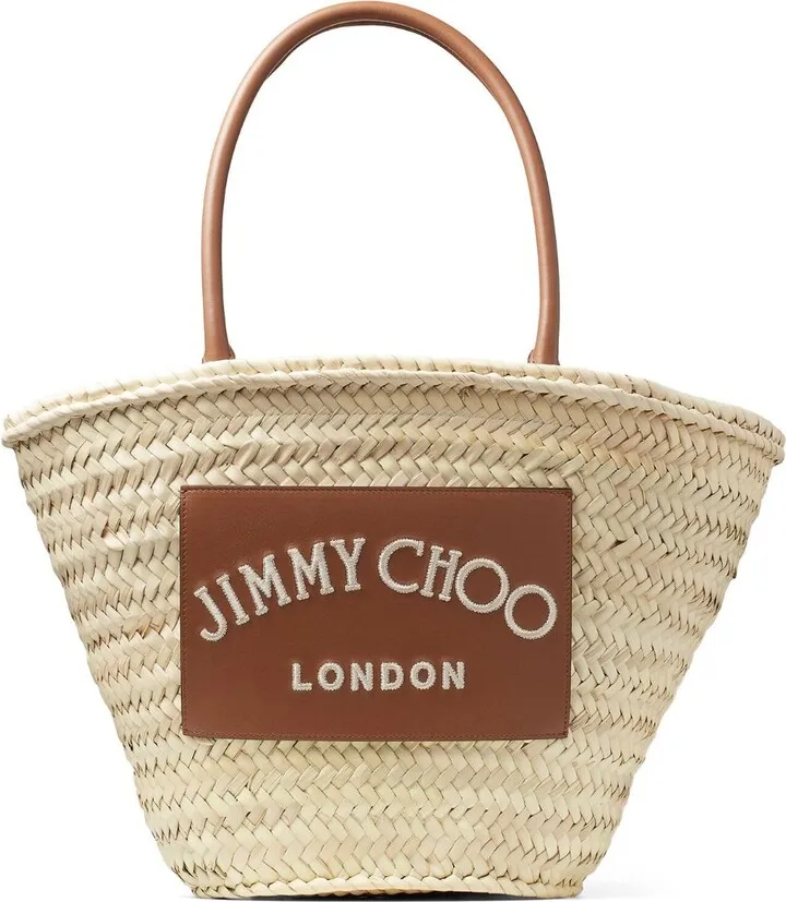 Embroidered-Logo Interwoven Tote