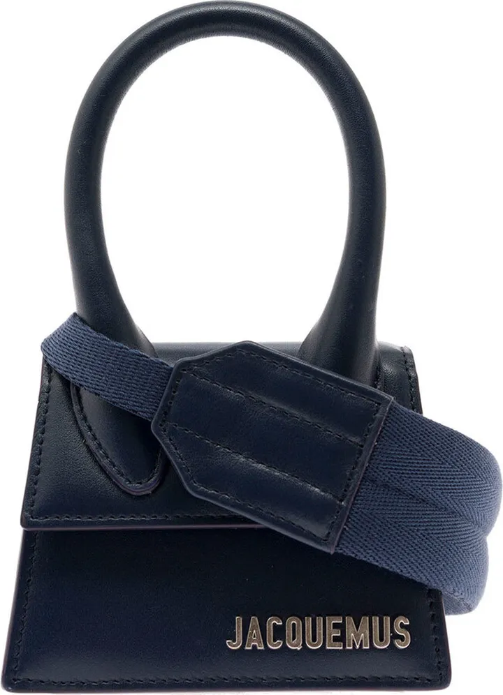 Jacquemus Man's Le Chiquito Homme Blue Leather Crossbody Bag