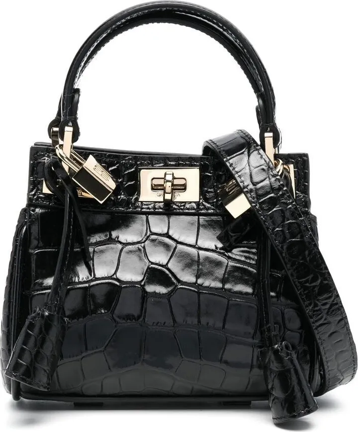 Crocodile-Effect Tote Bag
