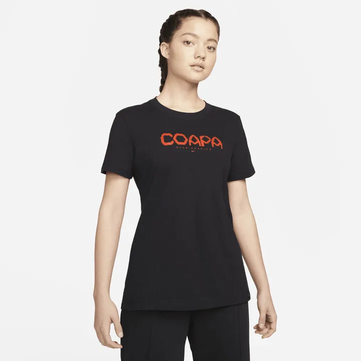 Nike Women's Club América Soccer T-Shirt in Black