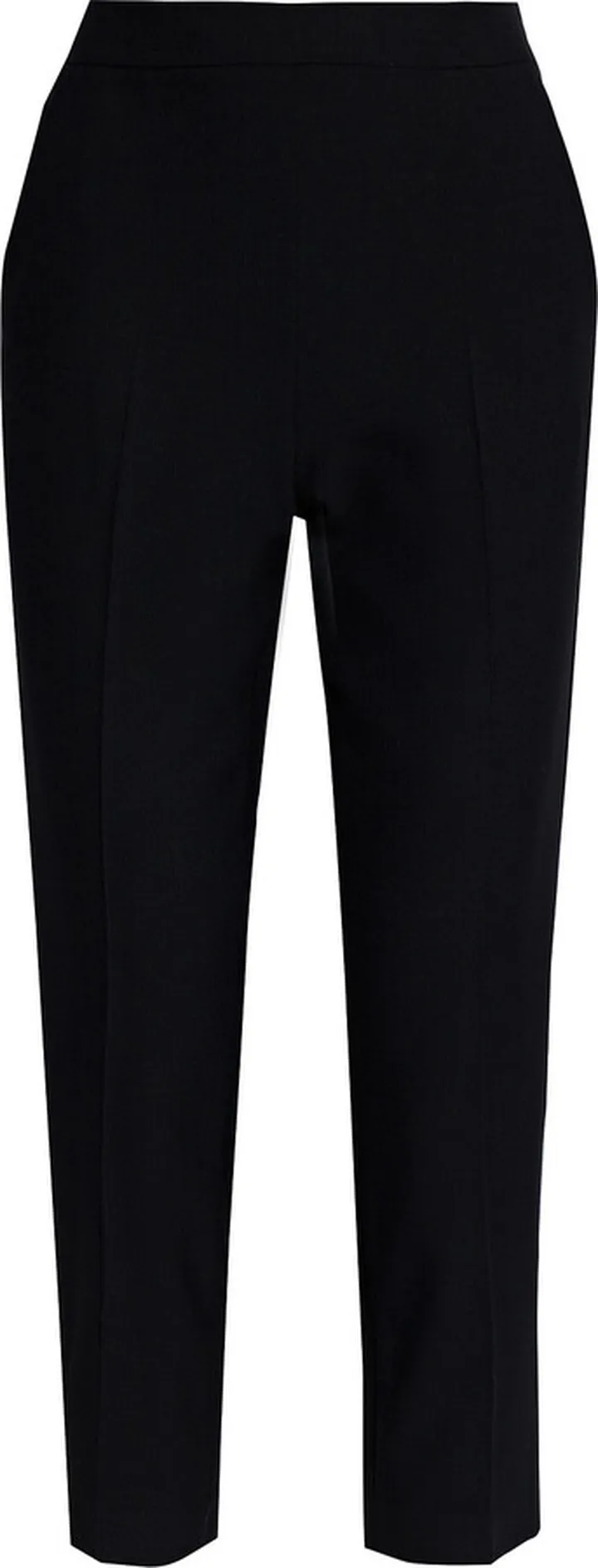 Cropped printed woven straight-leg pants