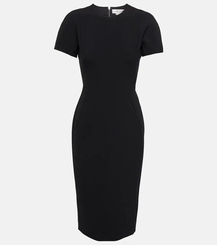 Crepe midi dress