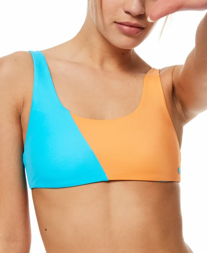Roxy Juniors' Colorblock Party Bralette Bikini Top Women's Swimsuit