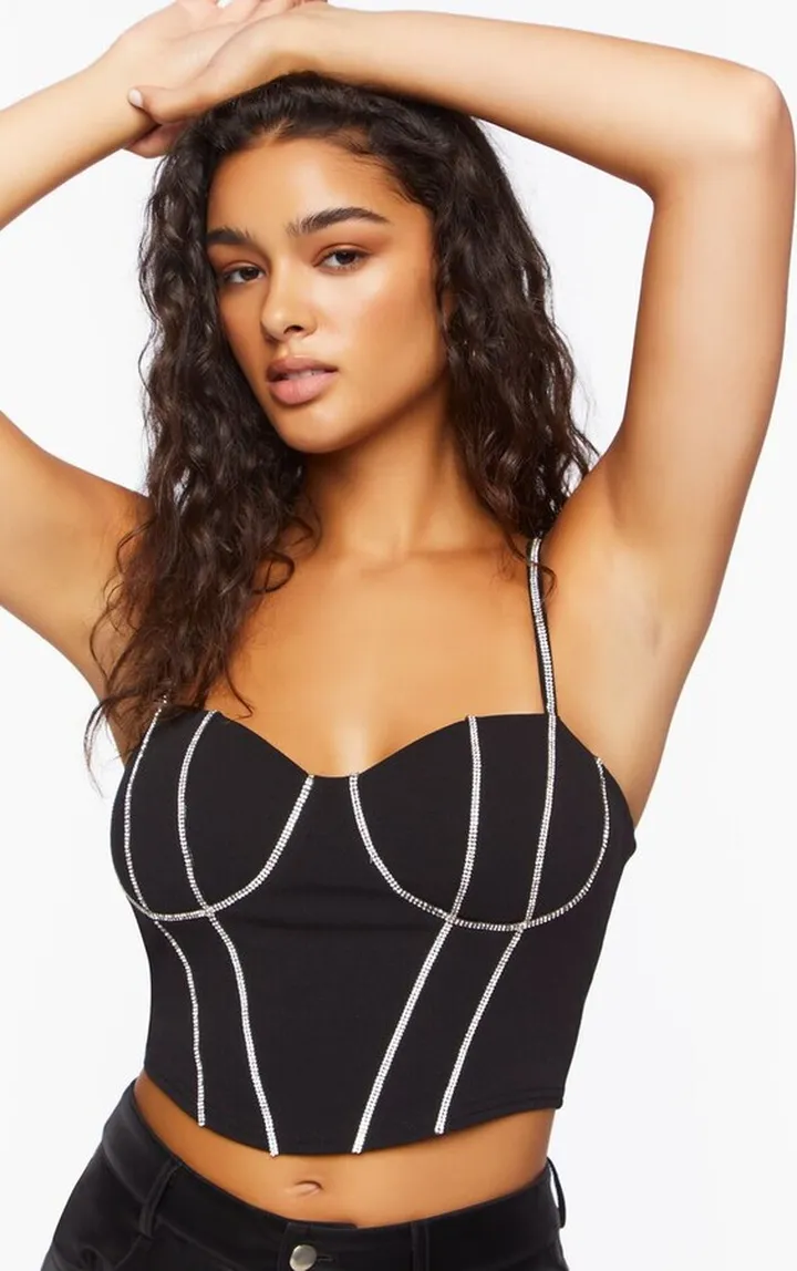 Rhinestone Cropped Cami
