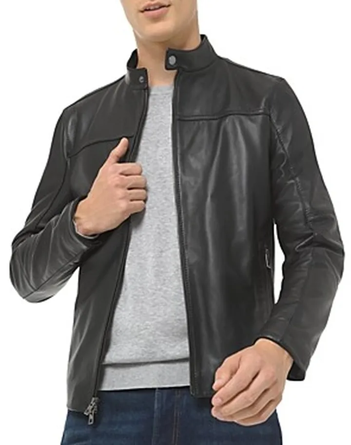 Michael Kors Leather Racer Jacket