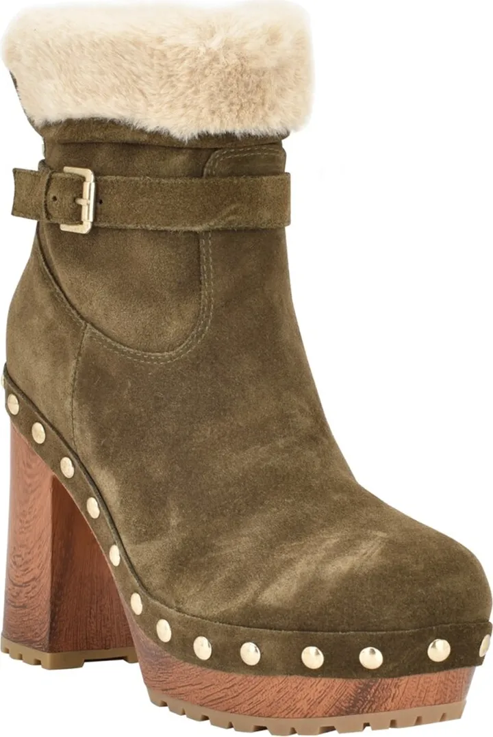 Guess Women's Damina Platform Wood Clog Booties Women's Shoes