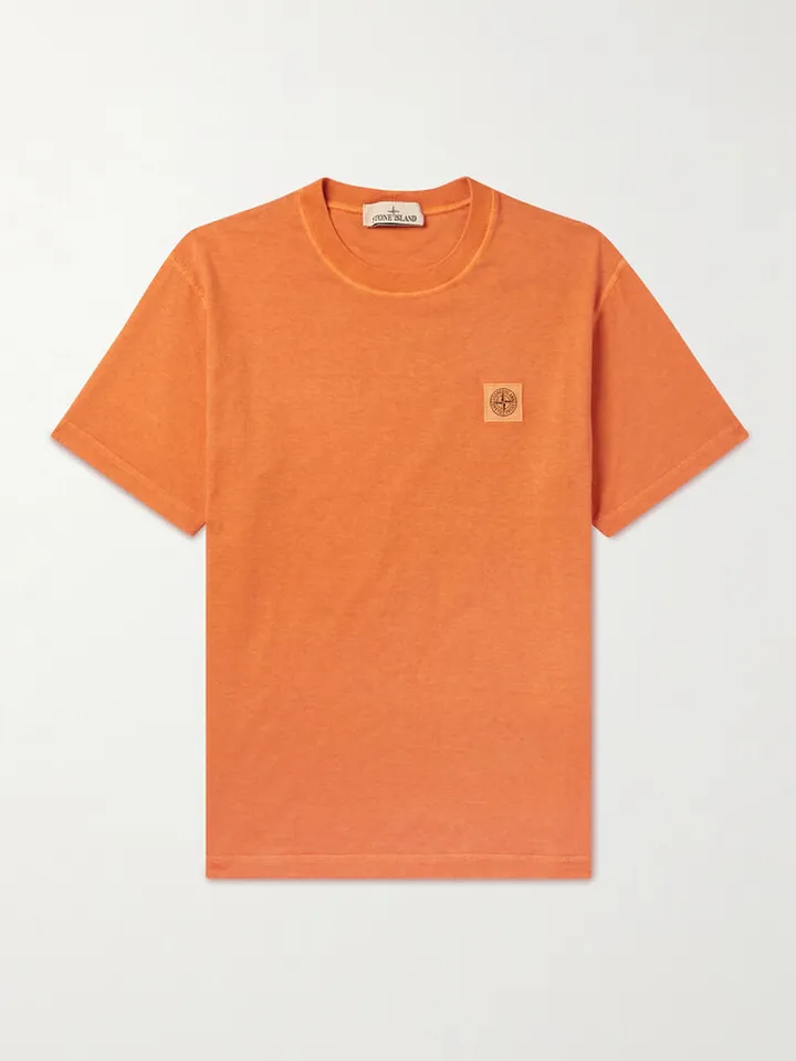 Logo-Embroidered Garment-Dyed Cotton-Jersey T-Shirt