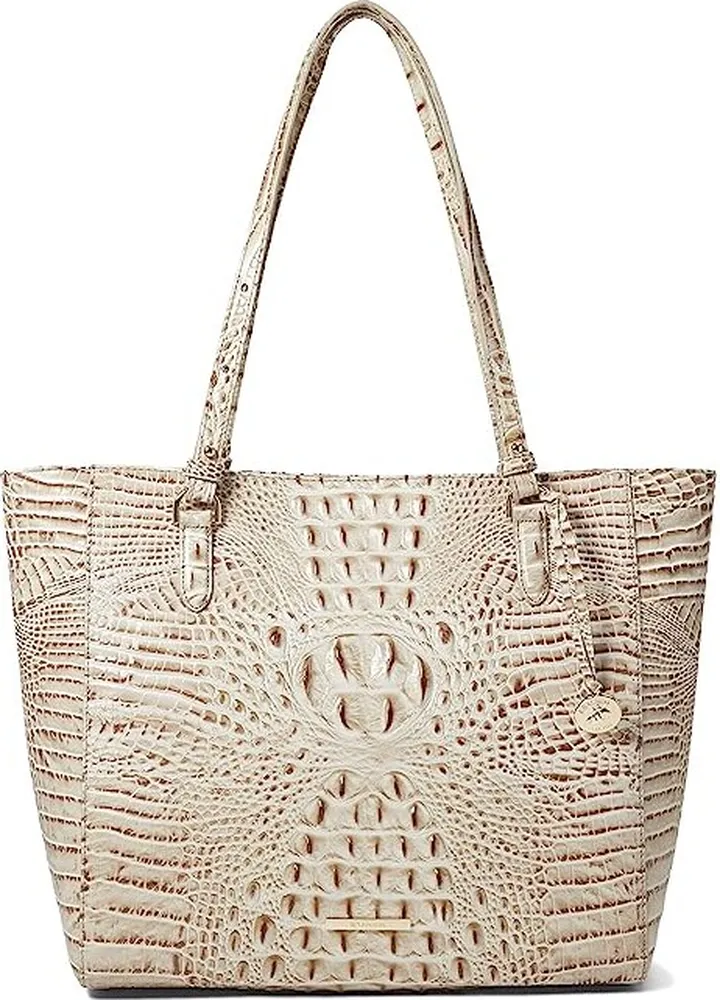 Brahmin Melbourne April Tote (Oyster Grey) Handbags