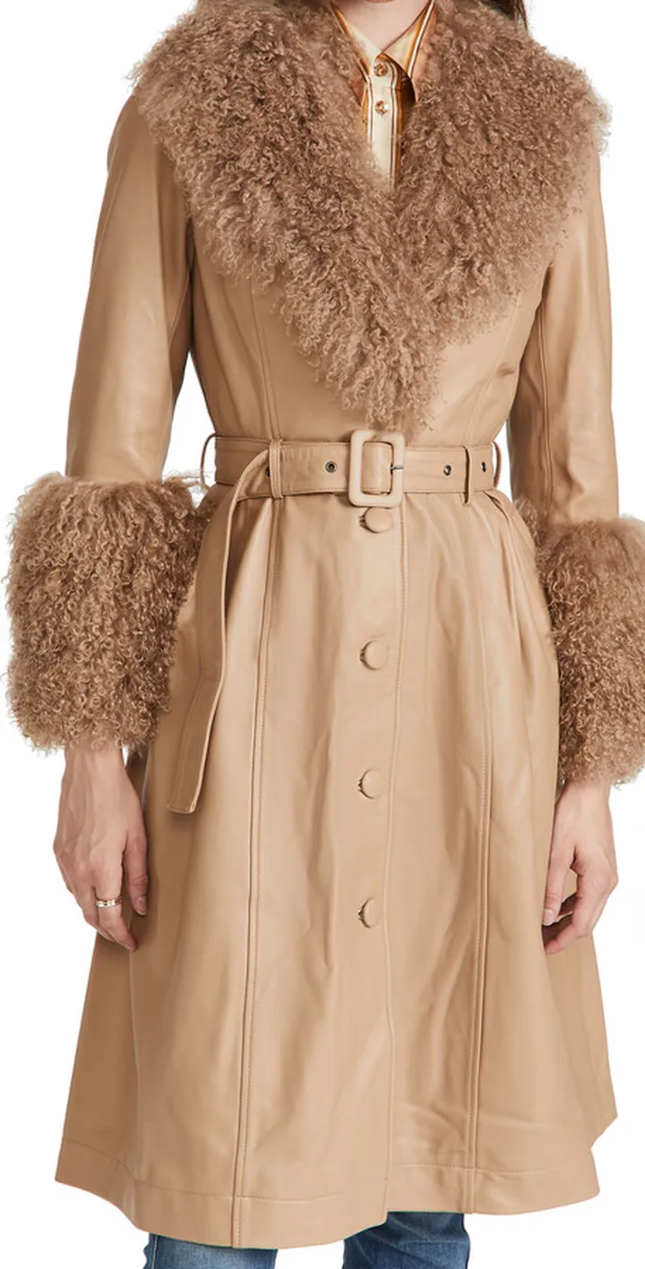 Saks Potts Foxy Shearling Trench Coat