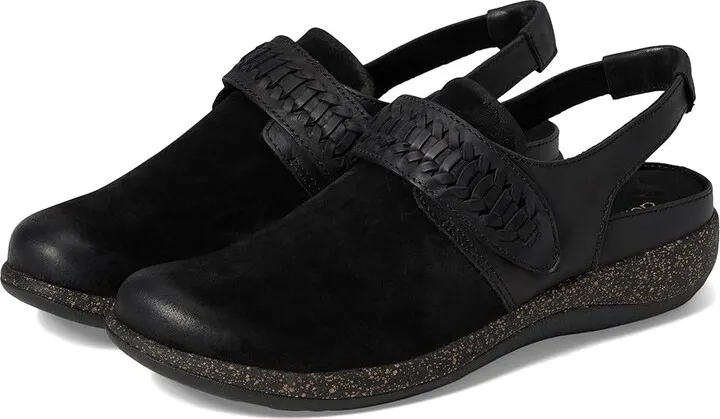 Aetrex Leni (Black) Women's Clog Shoes