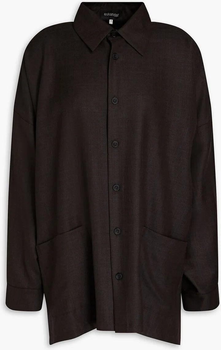 Prince of Wales checked wool shirt