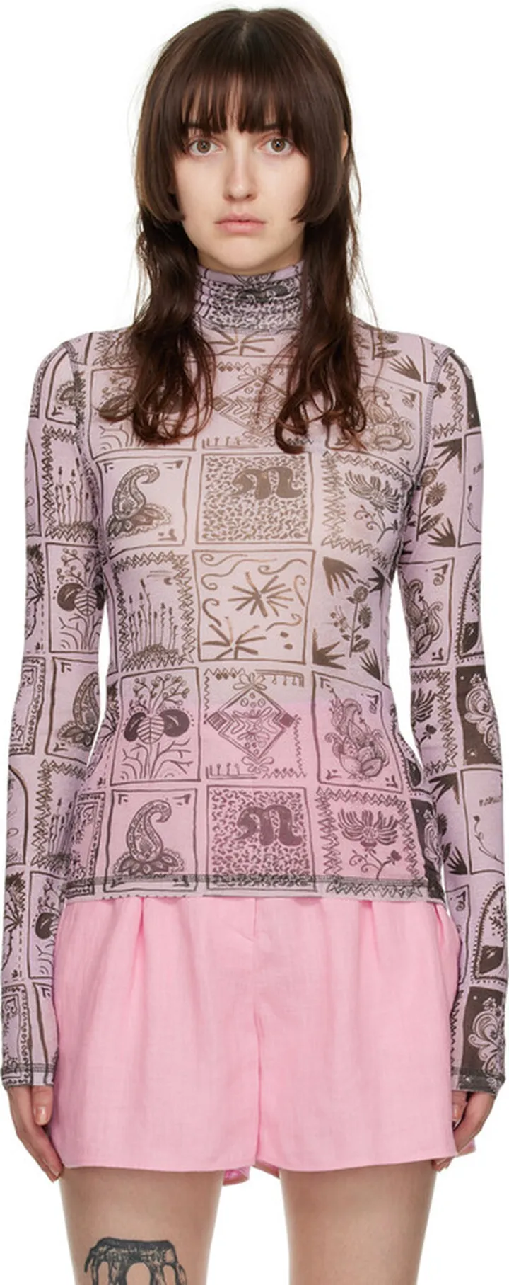 Nanushka Purple Harri Turtleneck