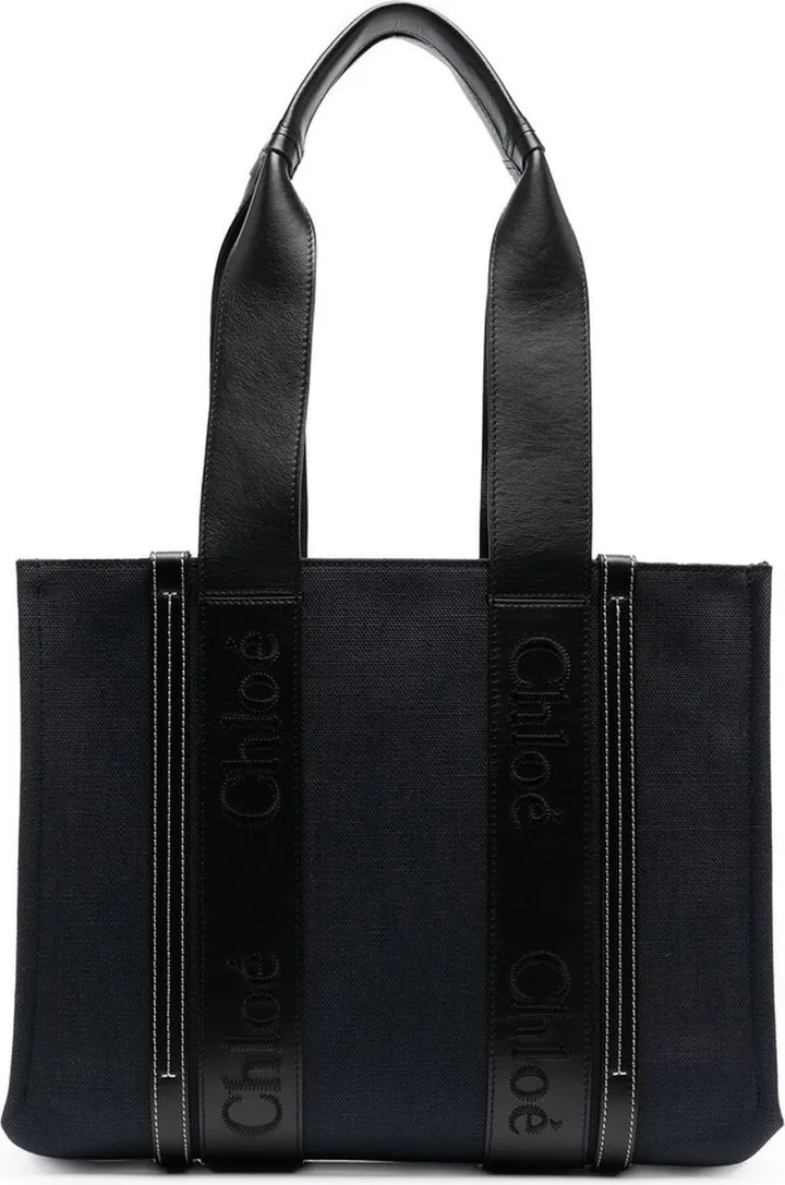 Logo-Tape Detail Tote Bag