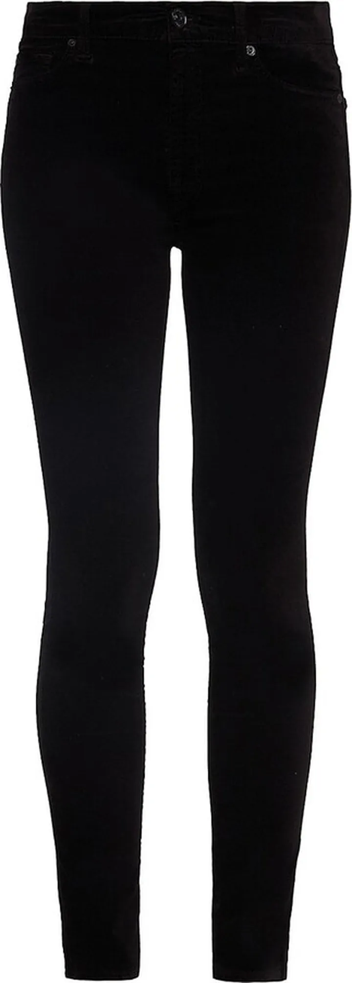 High-Rise Velvet Skinny Pants
