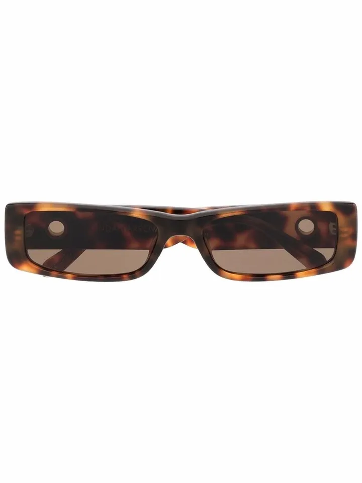 Eyelet-Embellished Oval-Frame Sunglasses