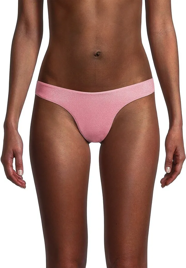 High-Cut Metallic Bikini Bottom