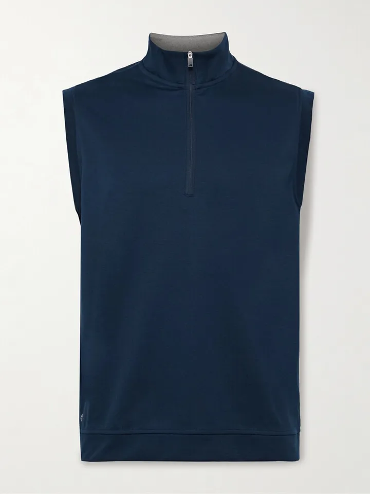 Recycled-Jersey Half-Zip Golf Gilet