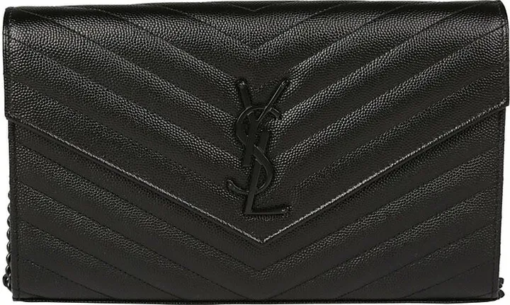 Saint Laurent Monogram Logo Plaque Shoulder Bag