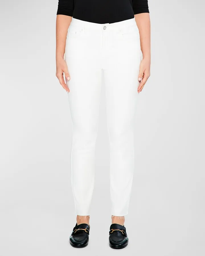 Cropped Straight-Leg Denim Jeans