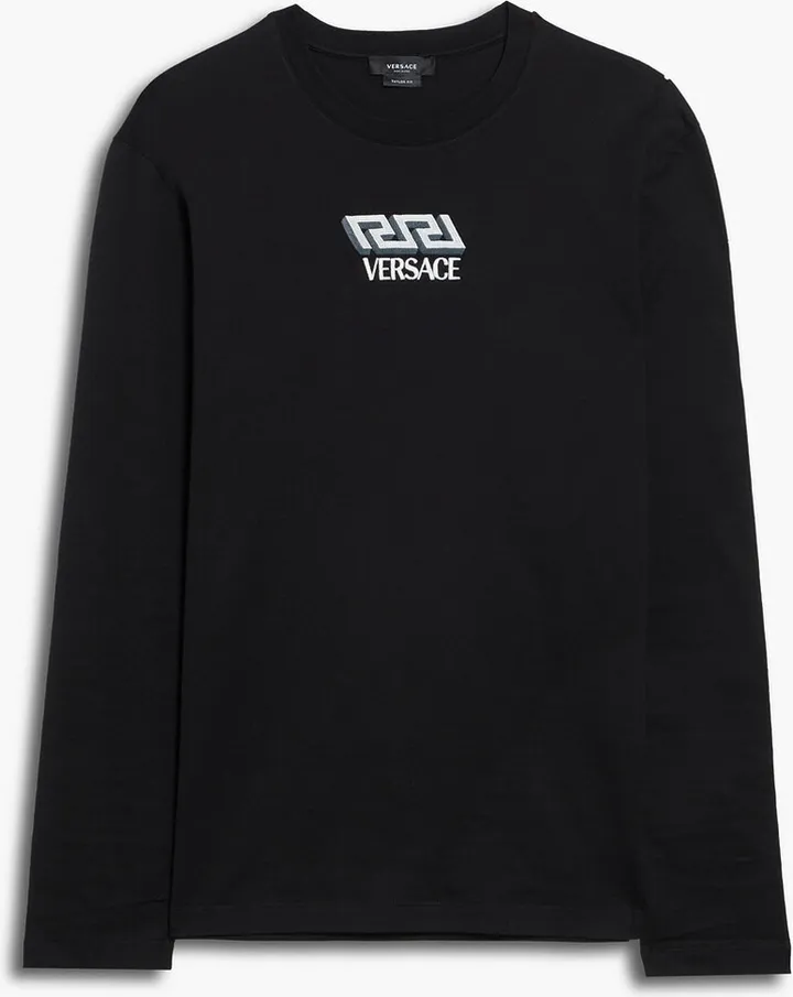 Embroidered cotton-jersey T-shirt