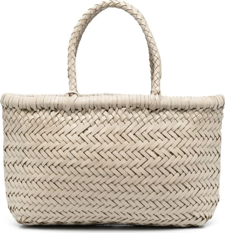 mini Flat Gora leather tote bag