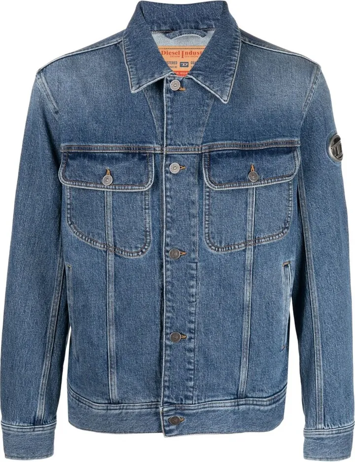 Logo-Plaque Denim Jacket