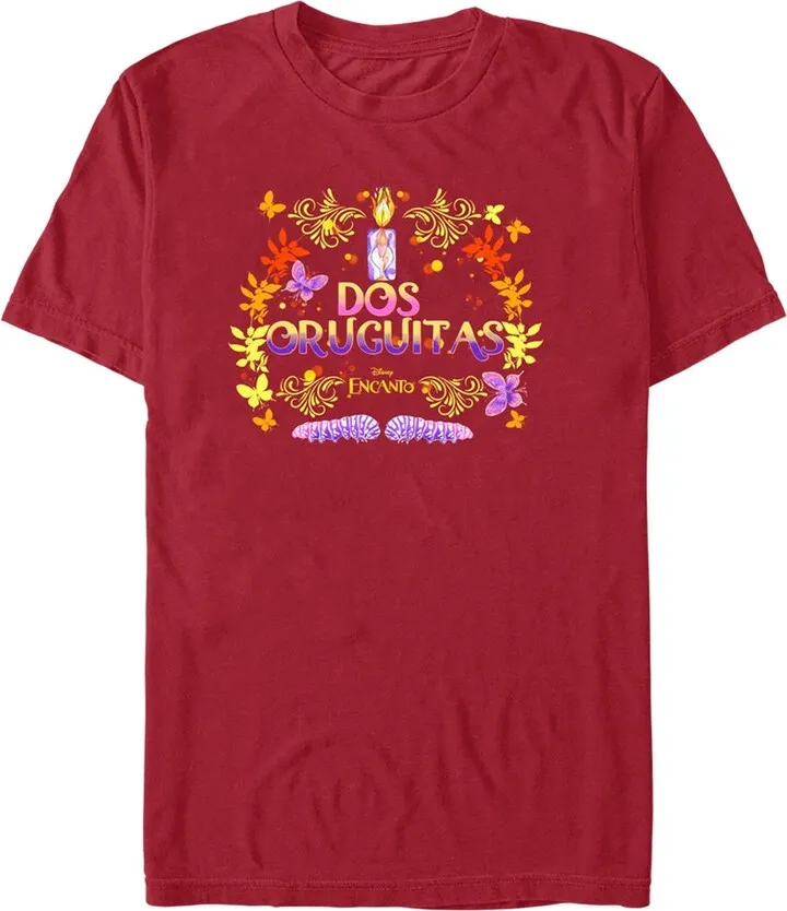 Men's Encanto Dos Oruguitas Two Caterpillars T-Shirt - Cardinal - 3X Large