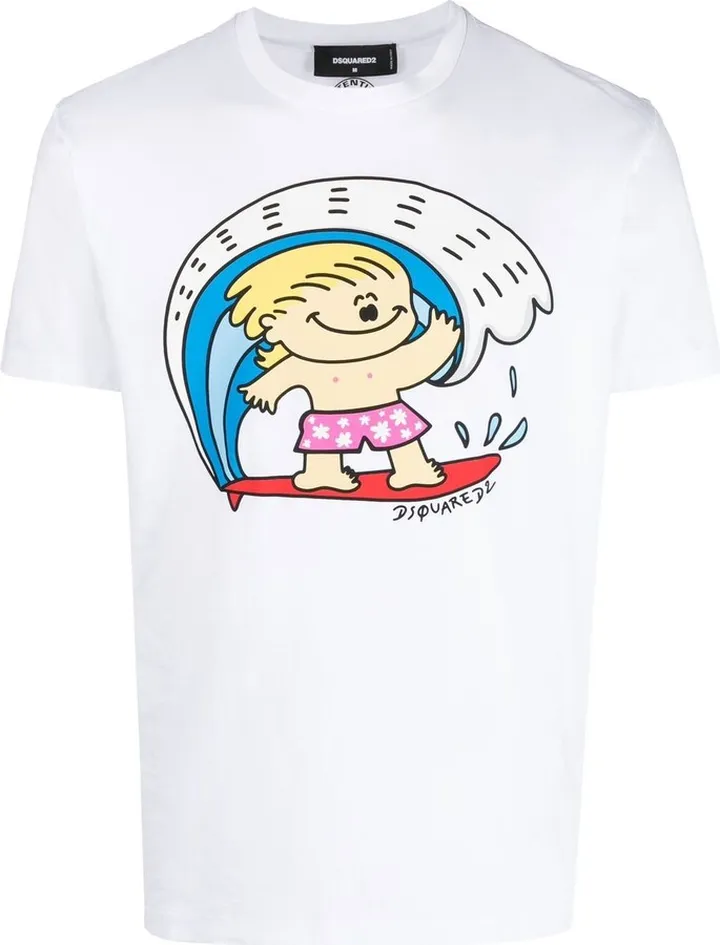 logo-print detail T-shirt