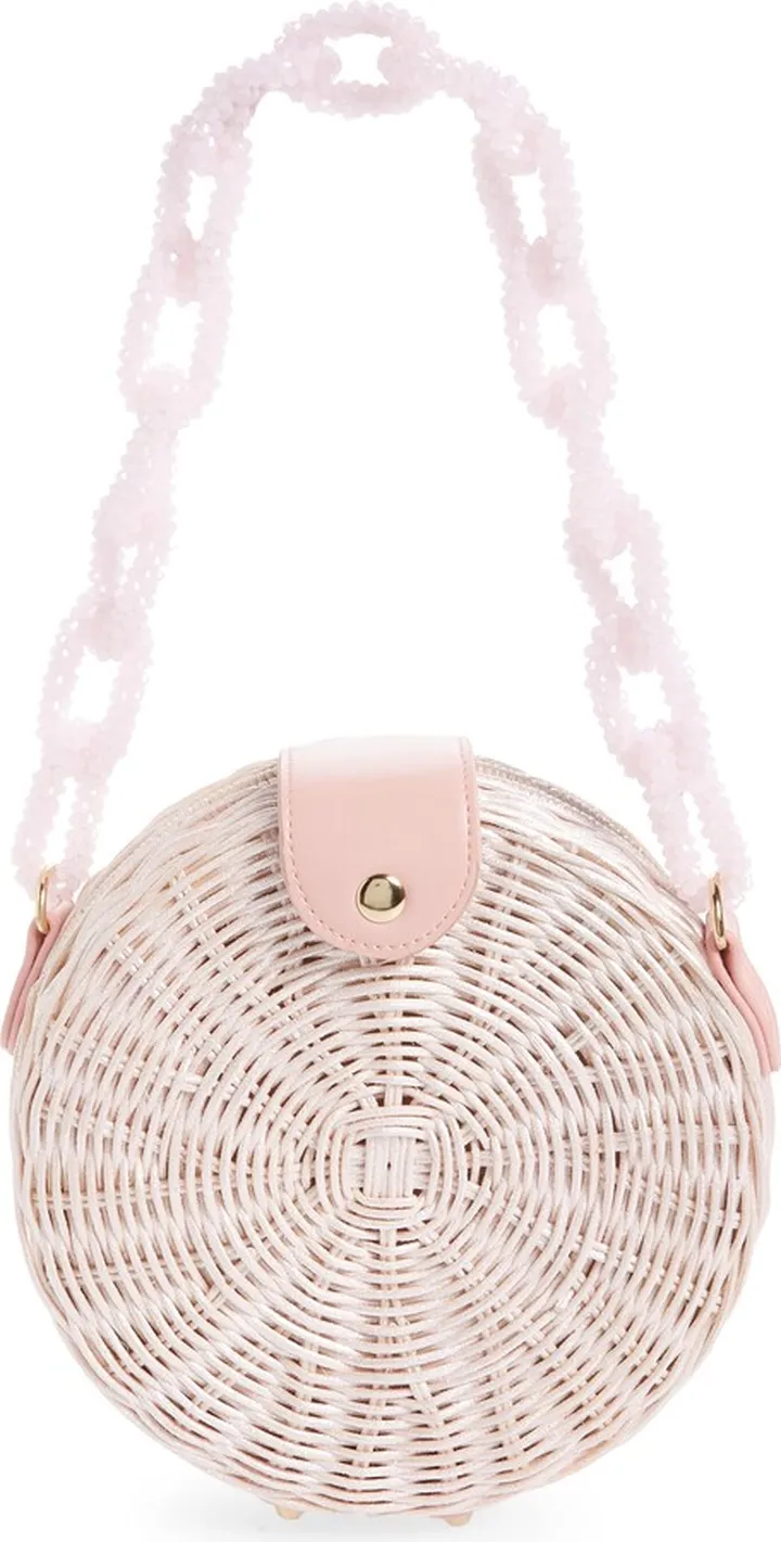 Crystal & Rattan Shoulder Bag