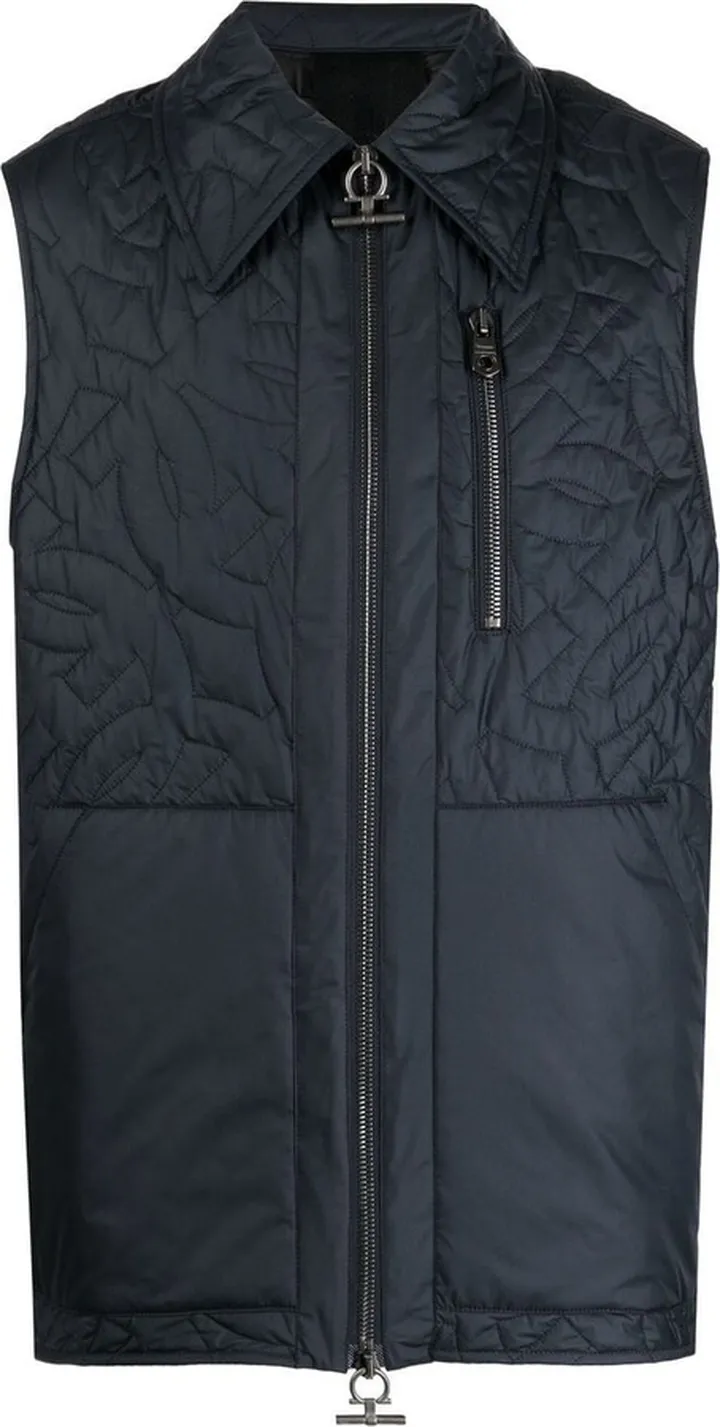 Embroidered-Logo Padded Gilet