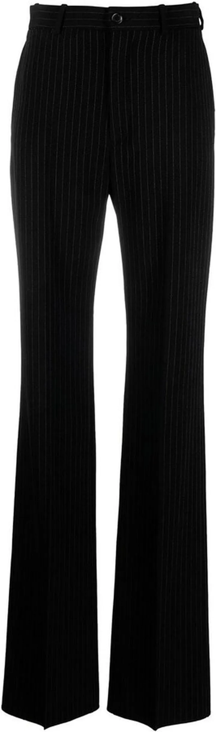 Pinstripe Straight-Leg Trousers