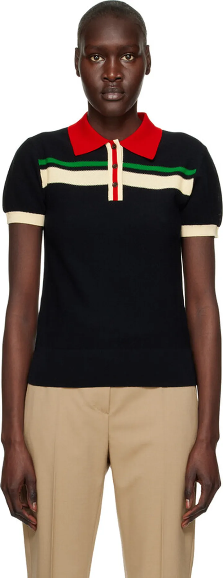 Wales Bonner Black Verse Polo
