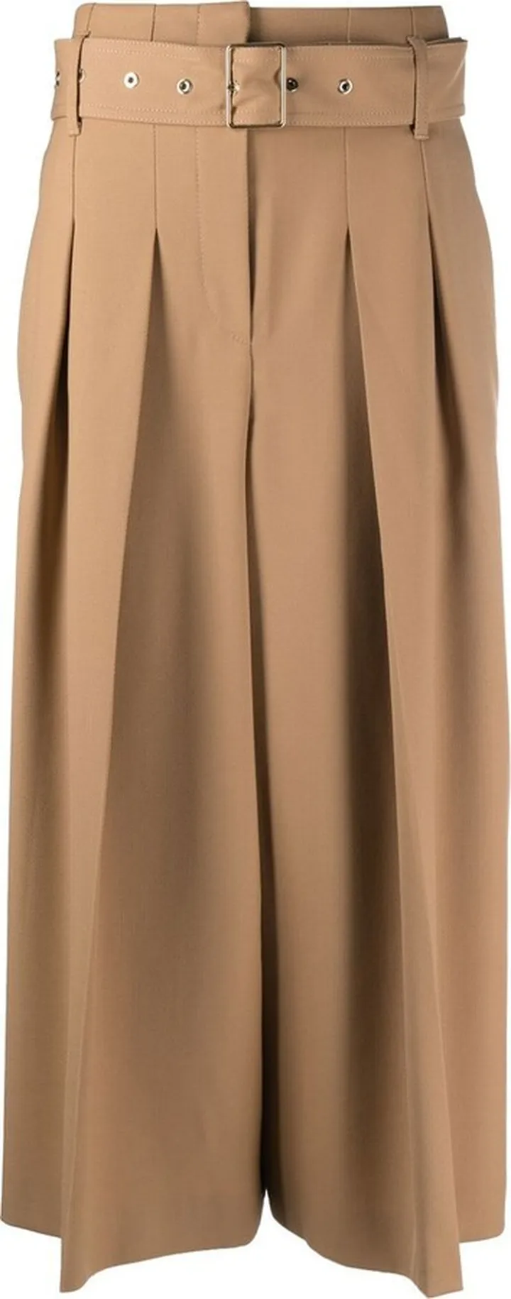 High-Waist Belted Trousers